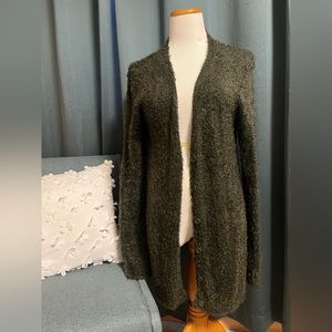 Supper fuzzy green cardigan